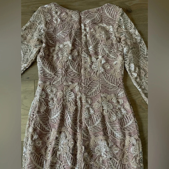 BHLDN Mackenzie Embroidered Dress Size US 6
Metallic Blush Gold Anthropologie - Picture 6 of 9